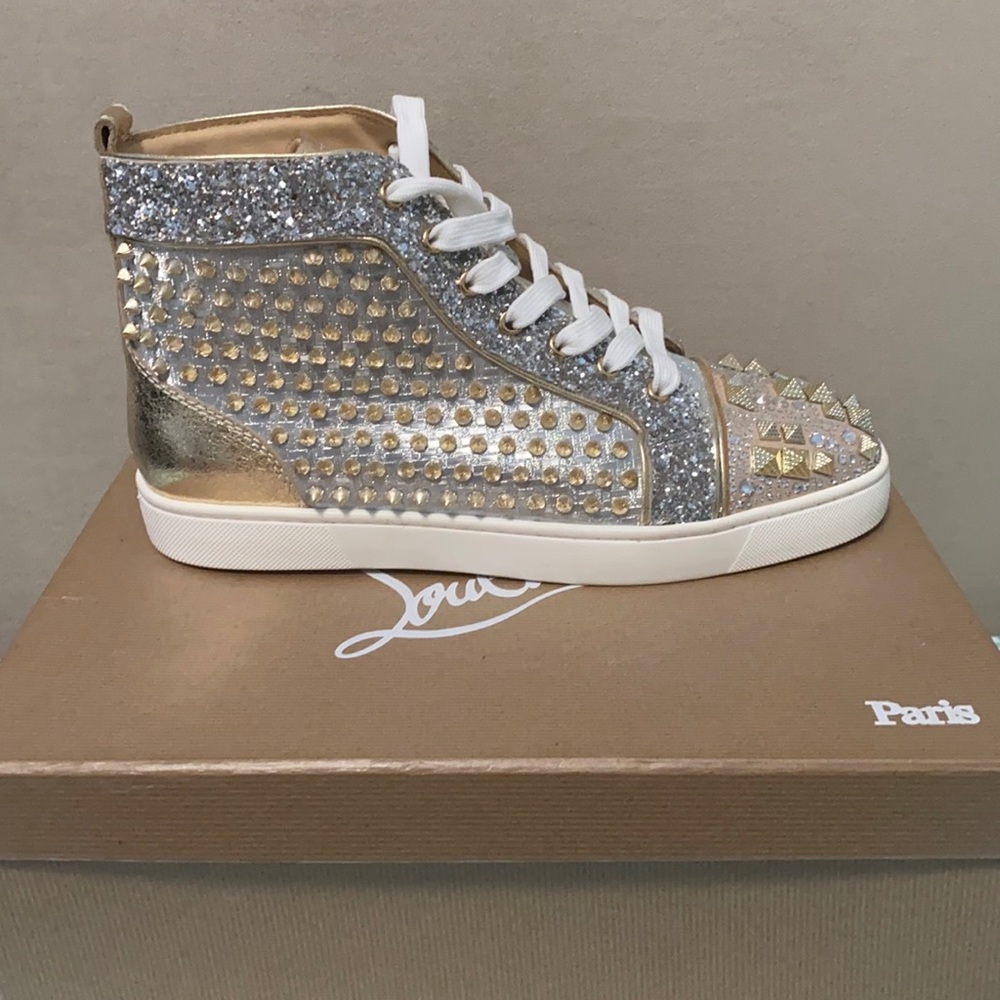 Men Christian louboutin, silver & gold